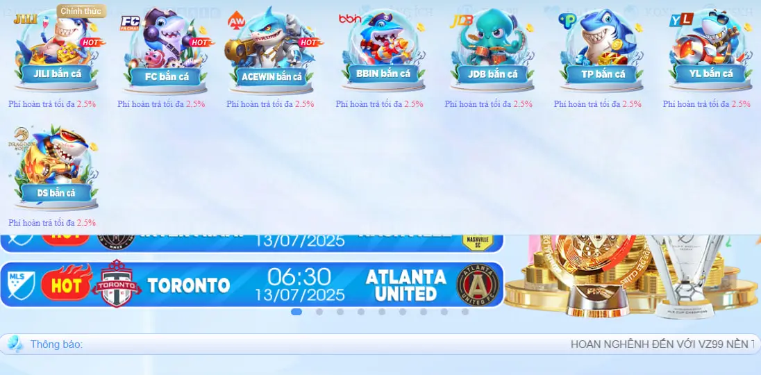 TRANG CHỦ 11 bắn cá vz99